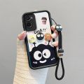 lthmy for OPPO A96 4G Case Compatible with Leather Case Cute Cartoon Protection Edge Soft and Shockproof Cell Cover with Lanyard Phone Cover. 