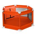 6 Side Children Baby Kids Playpen Play Pens Room Divider Heavy Duty Foldable - Orange. 