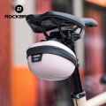 ROCKBROS Mini Bike Tail Bag 0.4L Capacity Waterproof Bicycle Saddle Cycling Seat Tail Hard Shell Pouch Rear Reflective MTB Road Bike Accessories. 