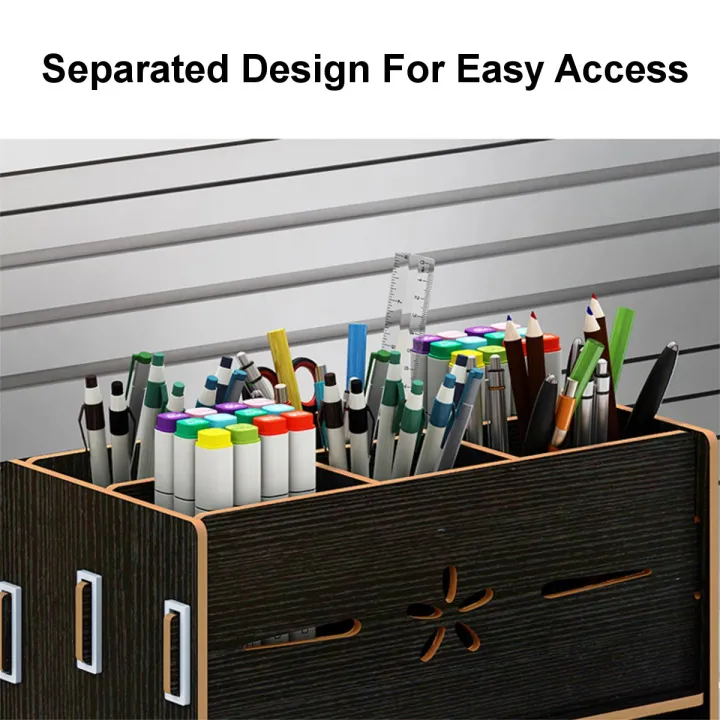 Multifunctional Wooden New Desktop Box Storage Home Office Study Desk ...
