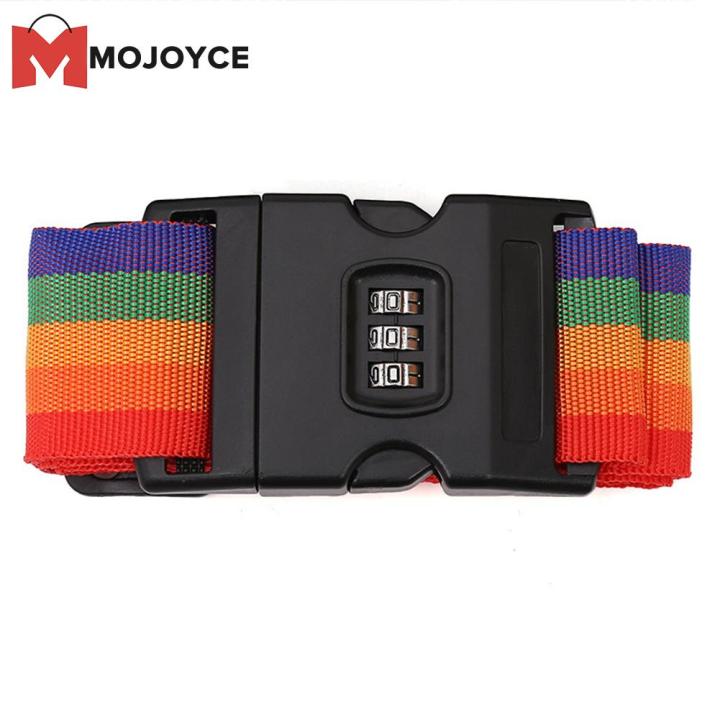 MOJOYCE Adjustable Travel Lage Cargo Lashing Strap Polypropylene Password Lock Anti theft Belts