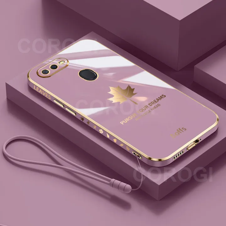 For%20OPPO%20A11k%20Back%20Cover%20+%20Hand%20Strap%20Fashion%20Shiny%206D%20Plating%20Maple%20Leaves%20Protective%20Case%20Square%20Bumper%20Soft%20Silicone%20Mobile%20Phone%20Cases%20-%20Image%206