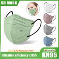 New Morandi color KN95 Face aldult 5D Breathable 5Ply Disposable n95 Protection Mask Filtration rate 95%. 