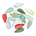St.kunkka 10-30pcs 10x23mm Exquisite Transparent Leaf Pendant Beads Glass Pendant For DIY Necklace Bracelet Making.