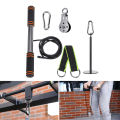 Fitness Pulley Cable System DIY Lifting Machine Triceps Rope Weight Workout Gift. 