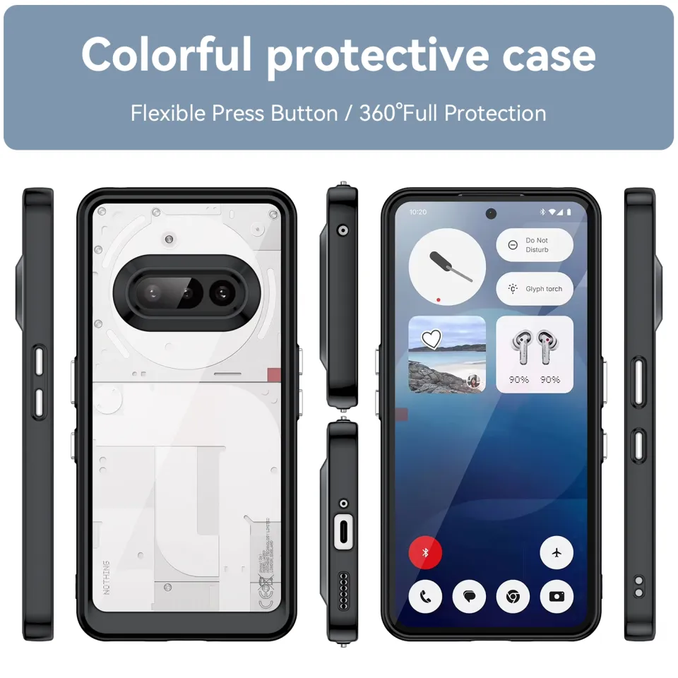 TUDIA Clear Fit Designed For Nothing Phone 3a Pro Case, [LUCION] Shockproof TPU Bumper Anti