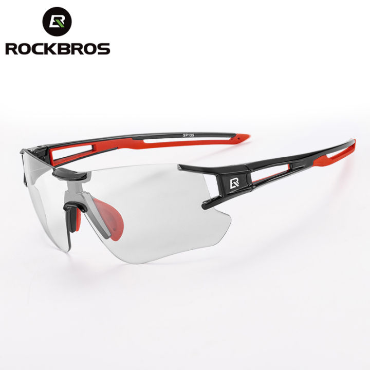 ROCKBROS Cycling Photochromic Glasses UV400 Outdoors Sports Sunglasses Bicycle Mens Frameless Glasses Goggles Technical Eyewear