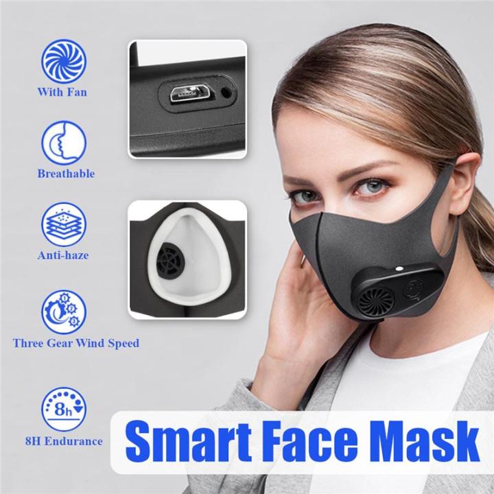 Air%20Purifying%20New%20Electric%20Face%20Mask%20Smart%20PM2.5%20Fresh%20Universal%20Serial%20Bus%20Anti%20Dust%20Adjustable%20Unisex%20Anti-pollution%20,3%20Fan%20Speed,Polyester%20PU%20Sponge,4%20Layers%20Filtration,Breathing%20Valve%20-%20-%20Image%202