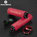 ROCKBROS Cycling Bicycle Gear Grips MTB Bike Silicone Sponge Handlebar Soft Ultralight Grips Anti-skid Shock-absorbing Bike Part. 