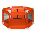 6 Side Children Baby Kids Playpen Play Pens Room Divider Heavy Duty Foldable - Orange. 