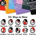 Musion 100% Cotton Bandana Scarf Paisley Print Kain Kepala Fashion Turban Headband Classic Square Hip Hop Handkerchief Men Original Head Wrap Tuala Key 55 cm Sapu Tangan Lelaki. 