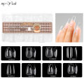 Myyeah 240Pcs Matte False Nail Tips Almond Coffin Fake Nail Tips Full Cover Artificial UV Gel Quick Extension DIY Manicure Tools. 