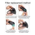 Air Purifying New Electric Face Mask Smart PM2.5 Fresh Universal Serial Bus Anti Dust Adjustable Unisex Anti-pollution ,3 Fan Speed,Polyester PU Sponge,4 Layers Filtration,Breathing Valve -. 