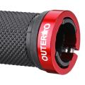 【】OUTERDO 2 New pcs Rubber handle for mountain bike handle Mountain Bicycle Cycling Lock-On Handlebar Grips Anti-skid Fit Mountain Bike / Electric Vehicles / Highway Car - Red. 