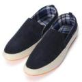 Britsh Men's Casual Canvas Sneakers Slip On Loafer Moccasin Zapato Breathe Shoes -Intl - Dark blue 42. 