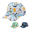 Dinosaur Print Kids Baseball Hat Cartoon Children Peaked Caps Baby Duck Tongue Cap Boys Girls Outdoor Travel Long Brim Sun Visor. 