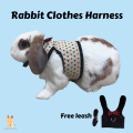 Pet Adjustable harness cloth-pet collar leash rabbit. 