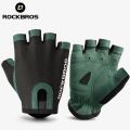 ROCKBROS Cycling Gloves Breathable Sweat-Wicking Net Bicycle Half Gloves Men Women High Stretch Fabric Sports Bike Gloves. 