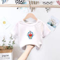 High Quality AQ Tshirts Cartoon Doraemon Print Basic Design Tshirt Muslimah Kanak Perempuan Creative T shirt Teenager T Shirt Boy. 