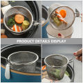 Stainless Steel Food Colander Filter Basket Hot Pot Noodle Vegetable Dumplings Separator Frying Pan Strainer.