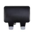 Outdoor Plug Socket Box Waterproof Electrical Switched 13A Storm Single Socket - Black. 
