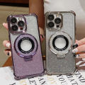 xprmy for infinix Note 50S 5G Luxury Glitter Bling Bracket Plating Case Gradient Four Corner Anti-drop Soft Silicone TPU Phone Cover Shell.
