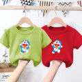 High Quality AQ Tshirts Cartoon Doraemon Print Basic Design Tshirt Muslimah Kanak Perempuan Creative T shirt Teenager T Shirt Boy. 