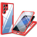 lthmy for Samsung Galaxy S22 Ultra 5G Soft TPU Built-in Screen Protector Full body Protection Case Cover. 