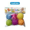 Mumystation 6Pcs Rubber Hand Ball Baby Tactile Senses Toys Newborn Teether Squeeze Bell Toy Set Bath toys. 