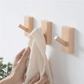 【FUN LIVE】 【YIDEA HONGKONG】Natural Wood Wall Hooks 1 Piece Wood Hooks Wooden Coat Hanger Coat Hooks Kit Coat Hooks For Towel Rails Multipurpose Decoration In The Bedroom, Living Room, Hallways. 