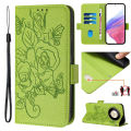 lthmy for Huawei Nova X9A Leather Flip Cover Phone Case with Rose Flower Embossing Magnetic Leather Wallet Cellphone Case. 