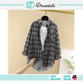 Dreamtale Women Checkers Casual Shirt Button Long Sleeve Blouse Top WCO088. 