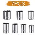 7PCS 10/11/12/13/14/15/17mm New Stainless Steel Ratchet Wrench Socket Set -. 
