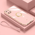 YBD ultra thin silicone phone case suitable for Samsung Galaxy Plus 10 Pro Note 10 Note 20 Ultra Dee gold strap anti fall protection with watch ring and free strap. 