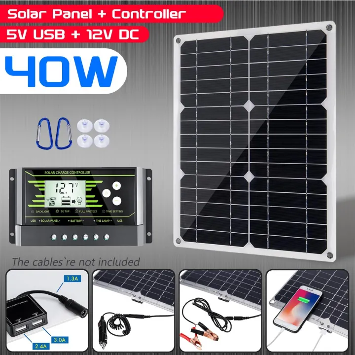 40W%2018V%20New%20Mono%20Solar%20Panel%20Dual%2012V/5V%20%20Universal%20Serial%20Bus%20Monocrystaline%20Flexible%20Solar%20Charger%20For%20Car%20RV%20Boat%20Charger%20-%20-%20Image%202