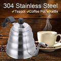 1.2L Stainless New Steel Tea Coffee Drip Pot Hot Water Kettle Teapot With Resin Hand -. 