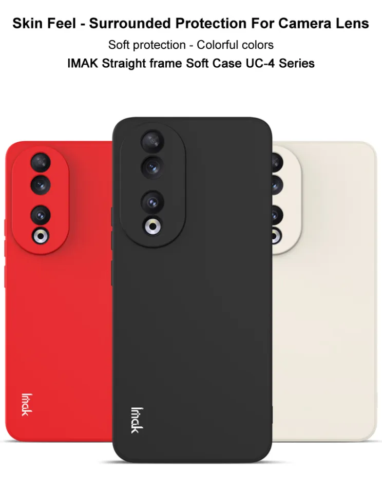 SEAHAI Cover per Honor X6a, Glassato Traslucido Dura PC Protettiva Custodia Silicone TPU Bumper Antiurto AntiGraffio Case con 360° Anello Supporto, Rosso