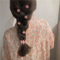 5 Pcs Set Heart Shape Hairpin Pink Resin Material 2022 New Cute Hair Clip for Women Girls. 