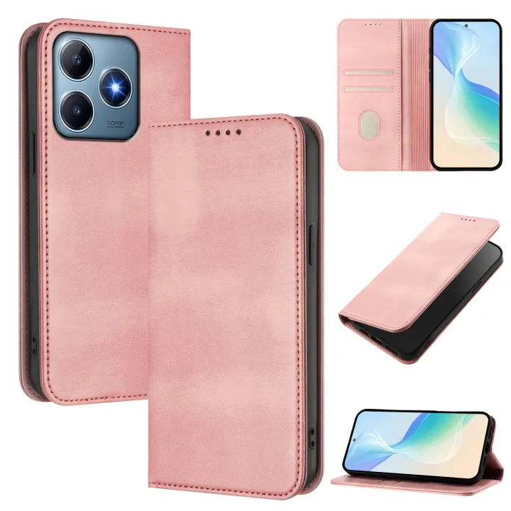 NEW%20lthmy%20for%20Realme%20C63%204G/Realme%20C61%204G/Realme%20Note%2060%20Wallet%20Case%20Vintage%20Leather%20Cover%20with%20Card%20Holder%20Kickstand%20Magnetic%20Closure%20Flip%20Case%20-%20Image%209