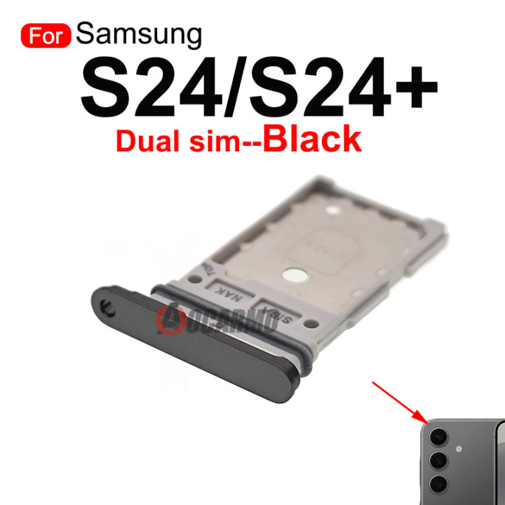1Pcs%20For%20Samsung%20Galaxy%20S24%20Ultra%20Plus%20S24+%20Single%20Sim%20Tray%20/%20Dual%20SIM%20Card%20Slot%20Holder%20Replacement%20Parts%20-%20Image%205