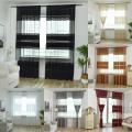 270x100cm Luxurious New Tulle Curtains Floral Living Room Bedroom Cloth Home Decor - Black wide warp. 