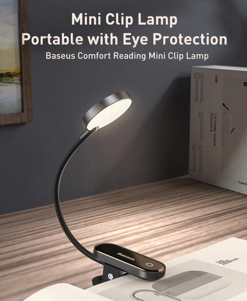 Baseus Clip Table Lamp, LED Desk Lamp, Easy Clip-On Light for