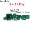For Infinix Hot 11 Play USB Charging Board Dock Charger Port Plug Headphone Audio Jack Microphone MIC Flex Cable. 