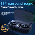 HQAi H2 Wireless Headset Bluetooth Earphones Build-in Microphone Earpods Hifi Bass Sound Quality Earbuds Long Battery Life Noise Cancellation Sport Waterproof Head Set for All Cellphone Tablet Phone. 