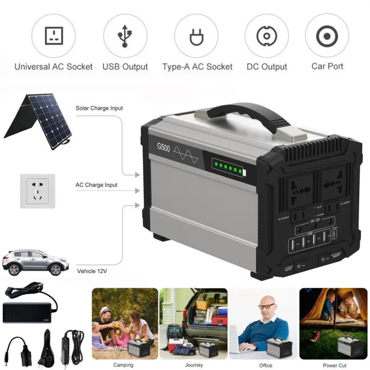 Portable%20Solar%20New%20Generator%20Solar%20Panel%20Solar%20Power%20Inverter%20Electric%20Light%20Universal%20Serial%20Bus%20-%20Silver%20(silver)%20-%20Image%202