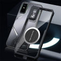 lthmy for Infinix GT 30 Pro Case with Magnetic Self Adhesive Sticker Clear Acrylic Cover. 