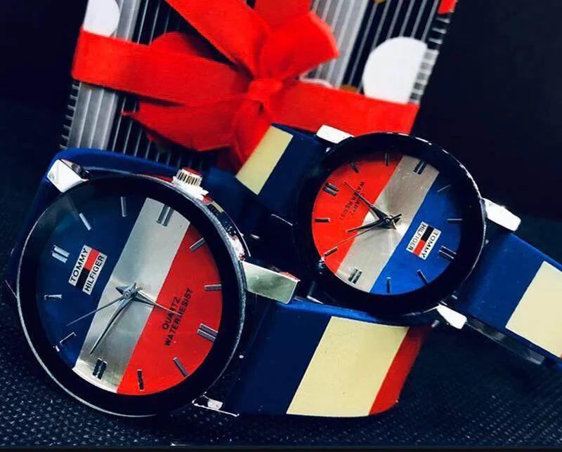 King Queen Couple Watch Black Head