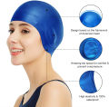 【Footprint】 Swimming Cap, Silicone Swim Cap For Women Men, Durable Non-Slip Waterproof Swim Cap Protect Ears, Long Hair For Adults, Older Kids, Boys And Girls. 