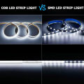 【sought-after】 5M 12V COB LED Strip Light,320LEDS/M High Density Super Bright Flexible COB LED Lights, 8mm width,Warm White/White,String Light Decorative room, ceiling, corridor.