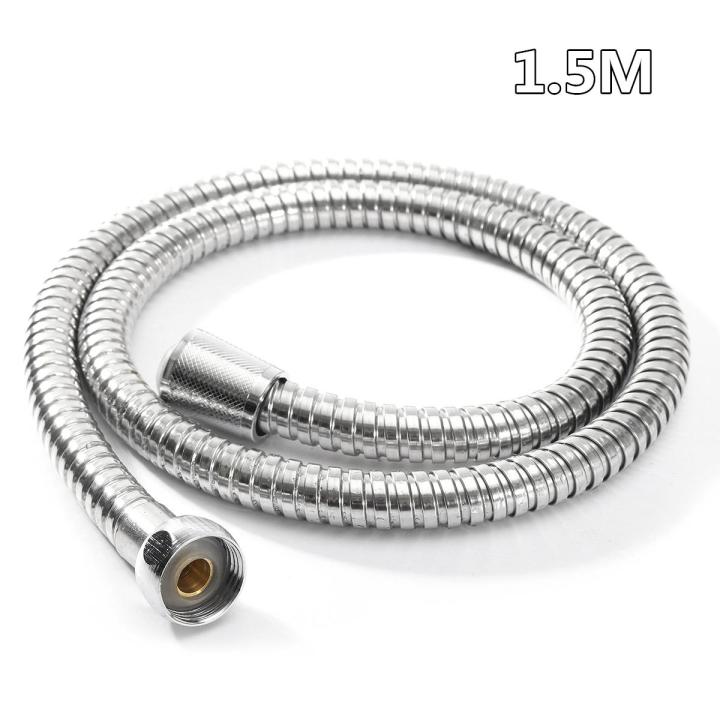 thumbnail image 2 of JSI 1.5m Stainless Steel Flexible Bath Shower Hose - Chrome Finish With Washers 2 of 3